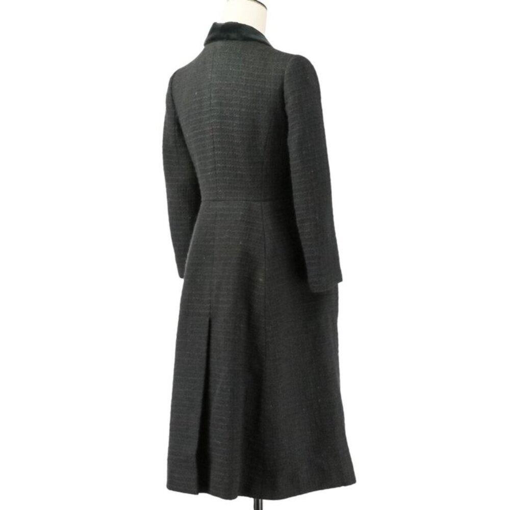 Chanel Tweed Coat with Scarf 36 Black - Picture 6 of 16